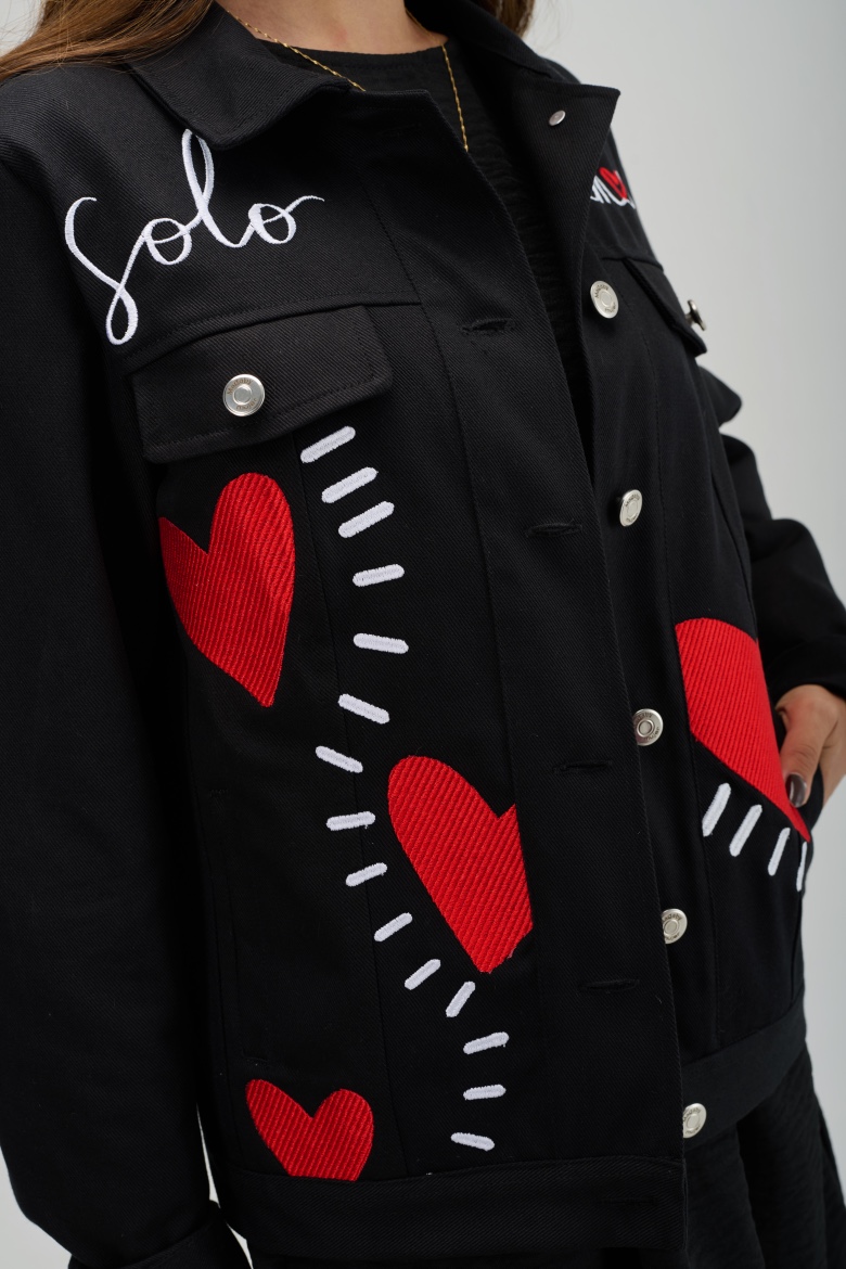 Chaqueta Solo Amor Negro - Imagen 6